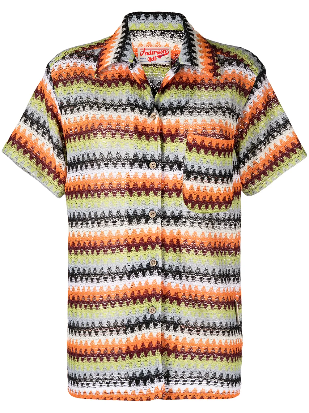 

Andersson Bell Marta striped crochet shirt - Multicolour