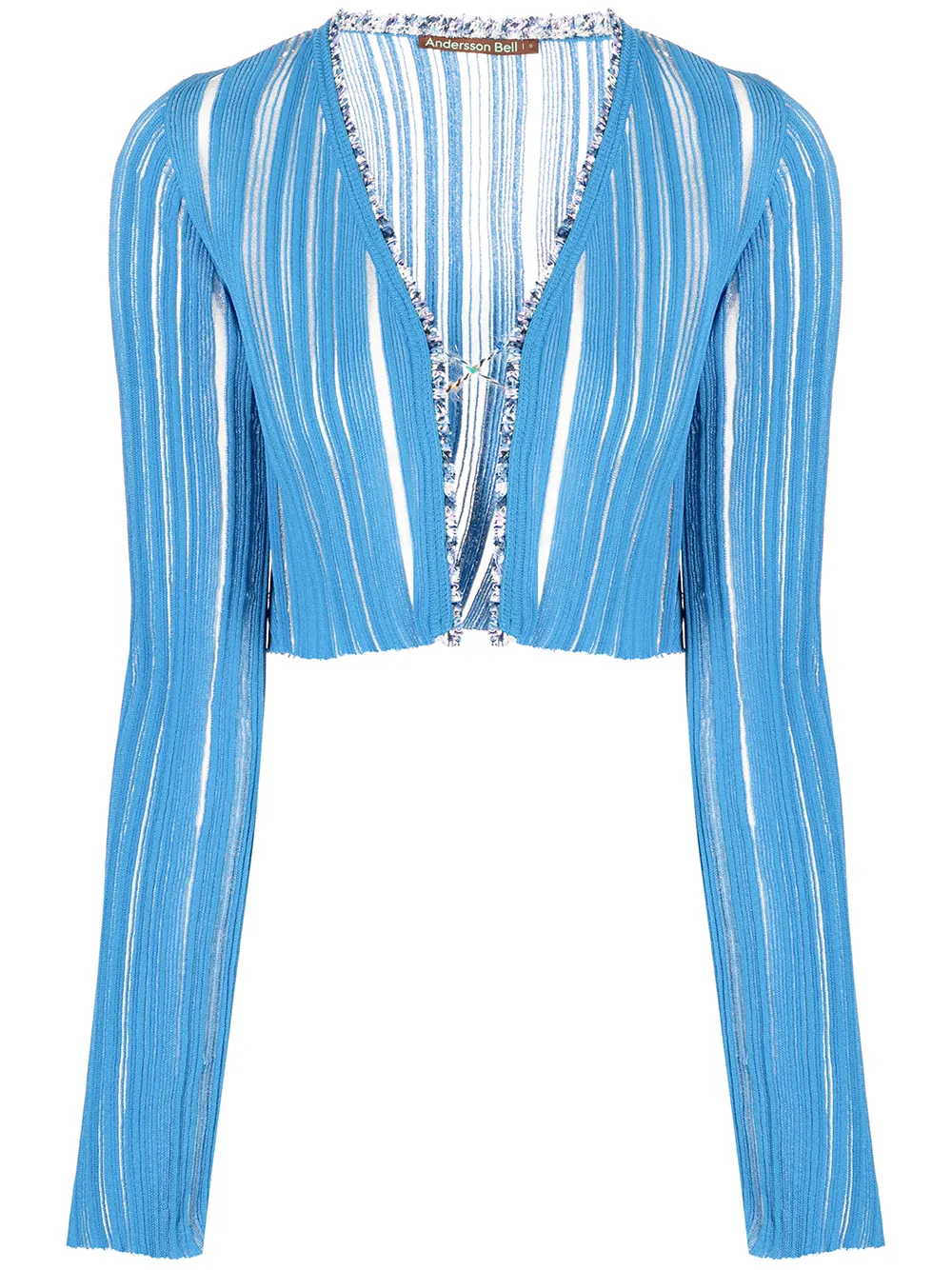 

Andersson Bell alena clear-stripe cardigan - Blue