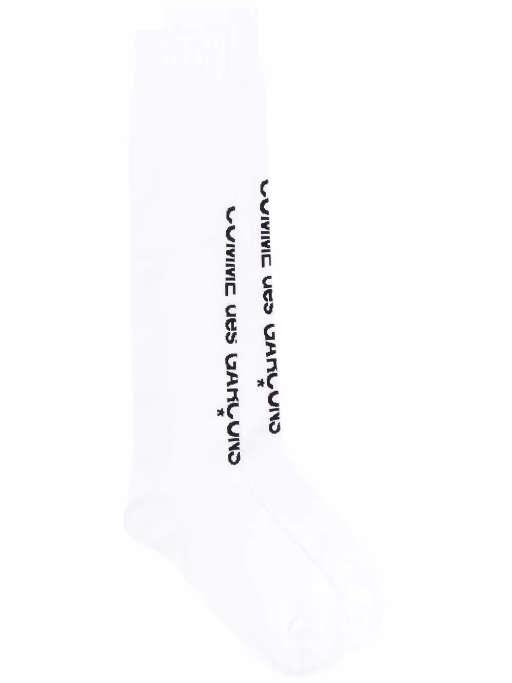 

Comme Des Garçons Homme Plus logo-print crew socks - White