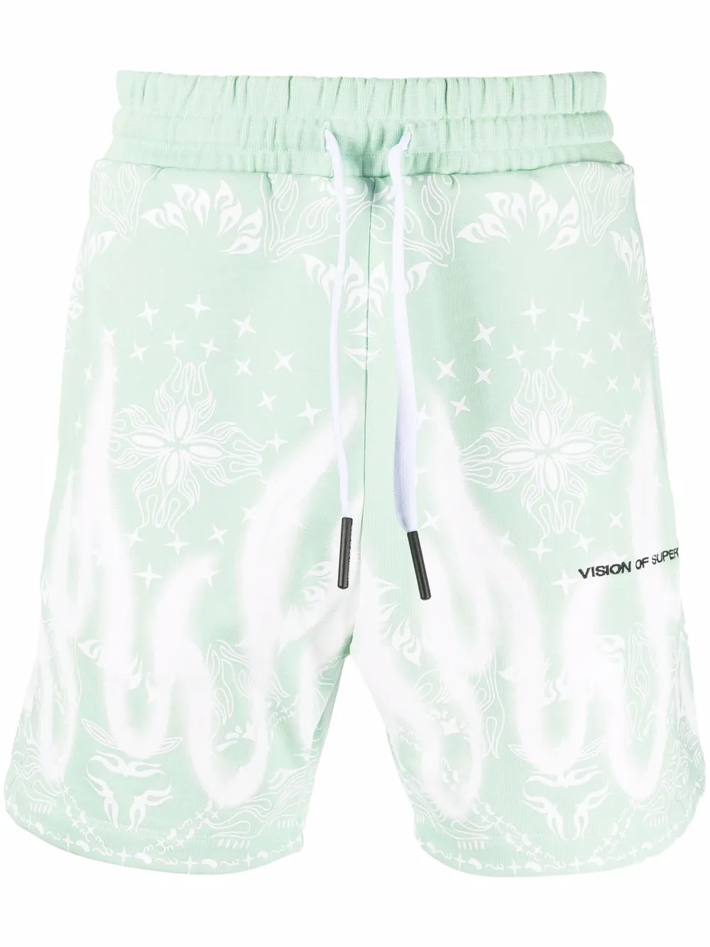 

Vision Of Super bandana-print cotton shorts - Green