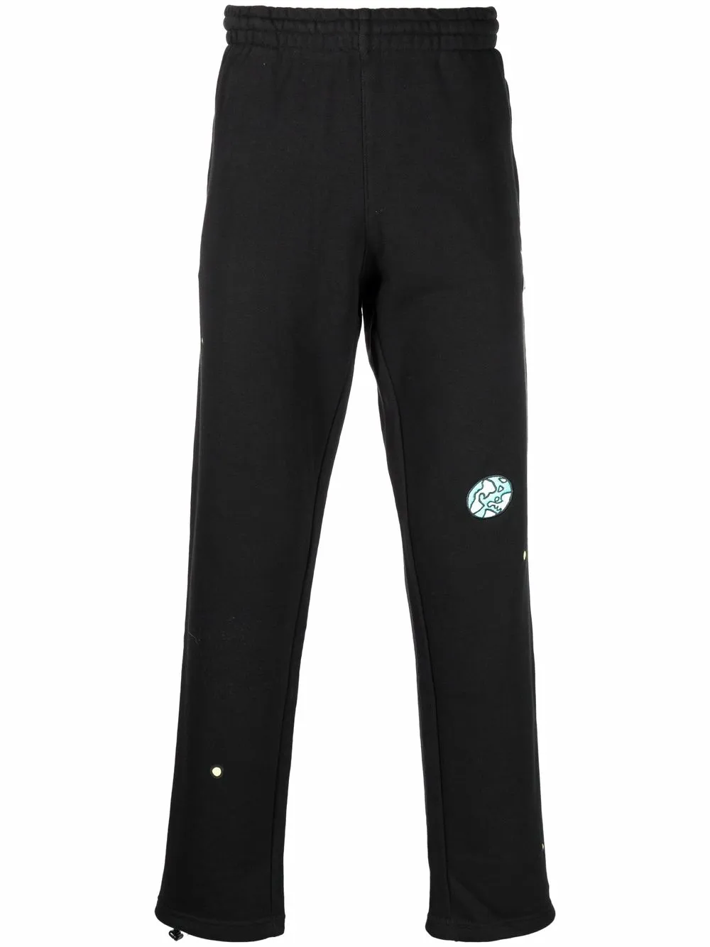 

adidas globe-patch straight cotton joggers - Black