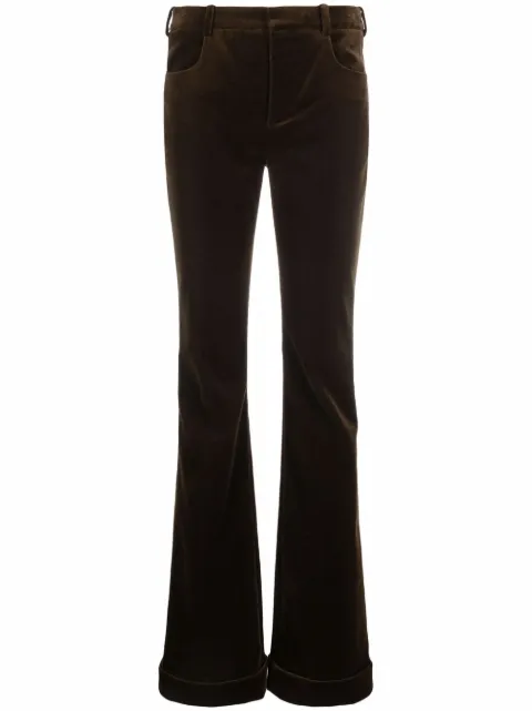 Saint Laurent pantalones de terciopelo acampanados