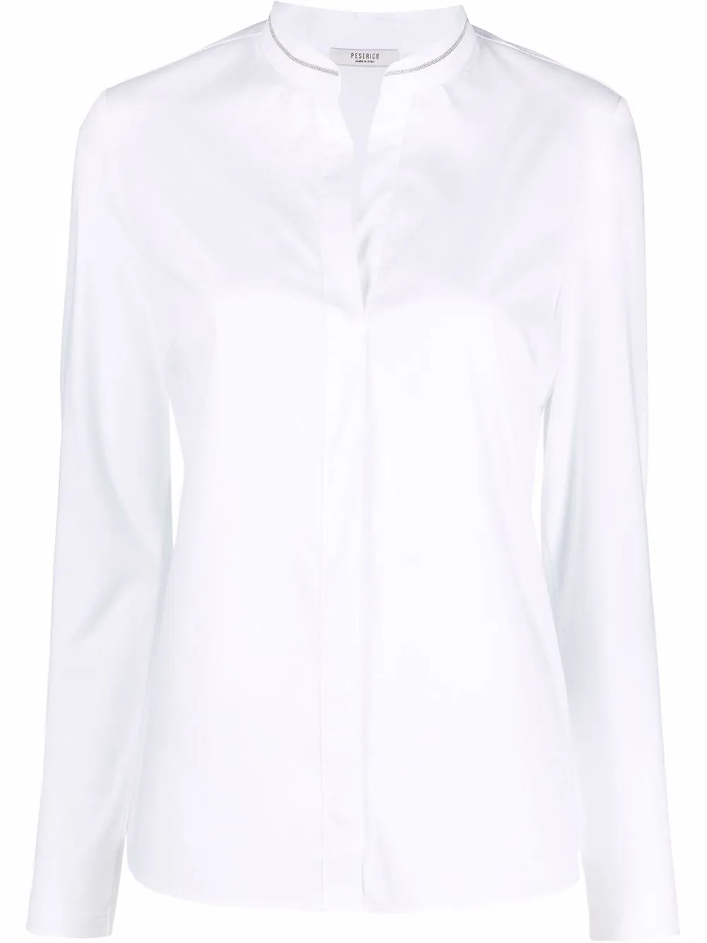 

Peserico camisa con cuello mao - Blanco