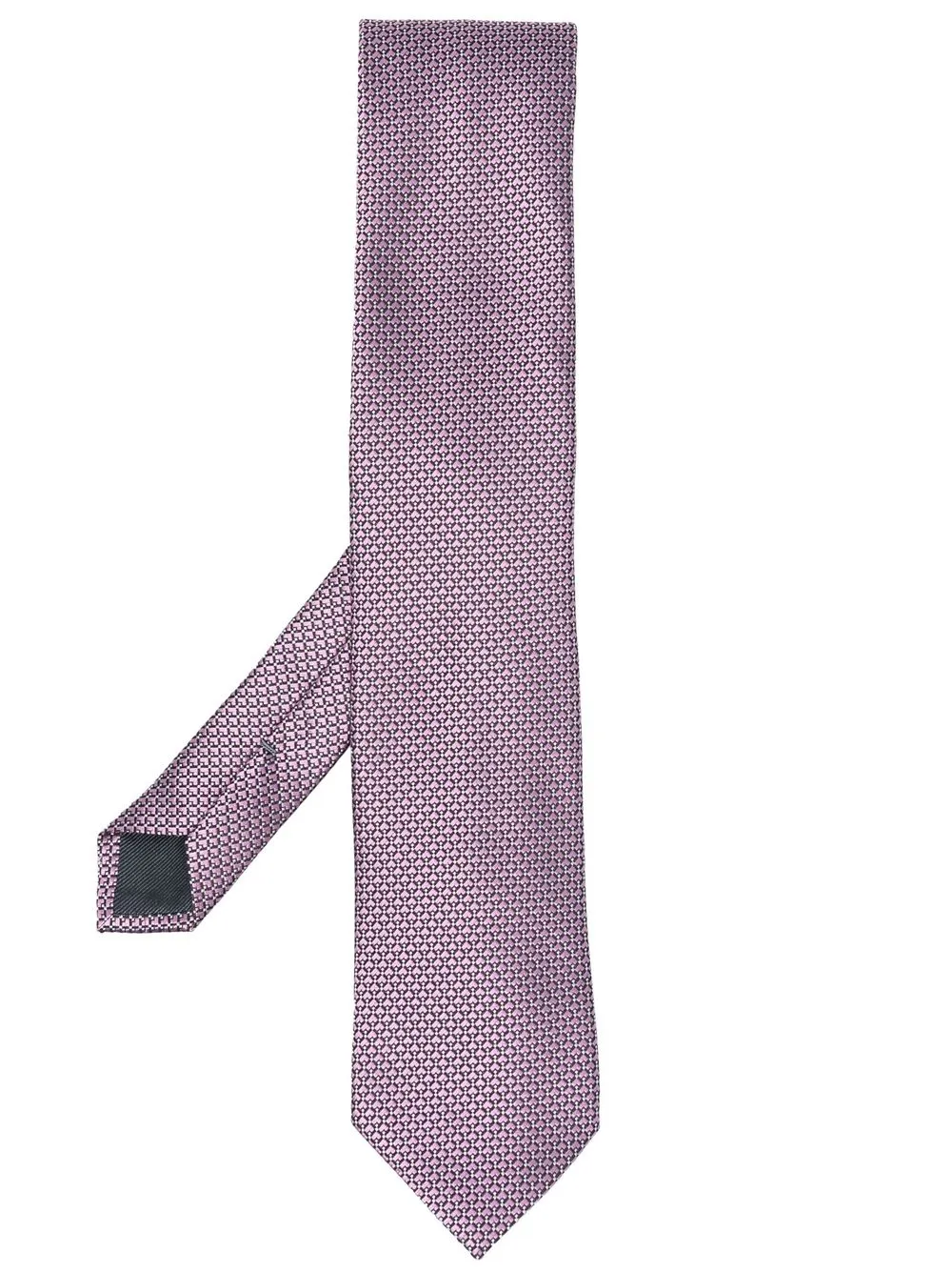 

Zegna corbata con bordado geométrico - Morado