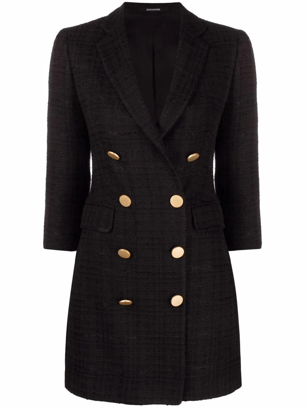 

Tagliatore abrigo midi con doble botonadura - Negro