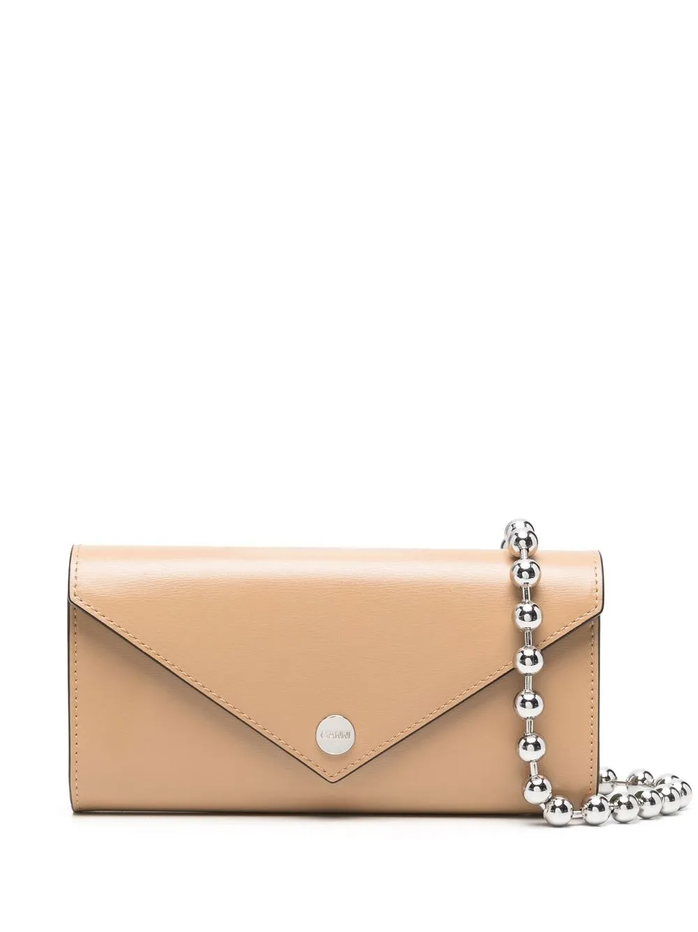 

GANNI chain-strap envelope wallet - Brown