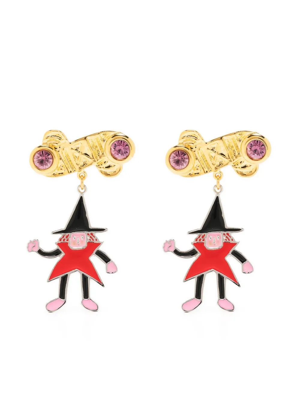 

Chopova Lowena star-girl drop earrings - Red