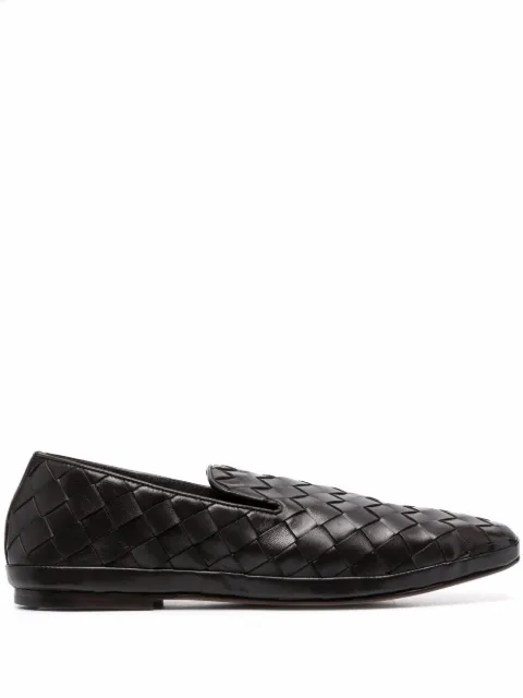 Henderson Baracco Guinea braided leather loafers