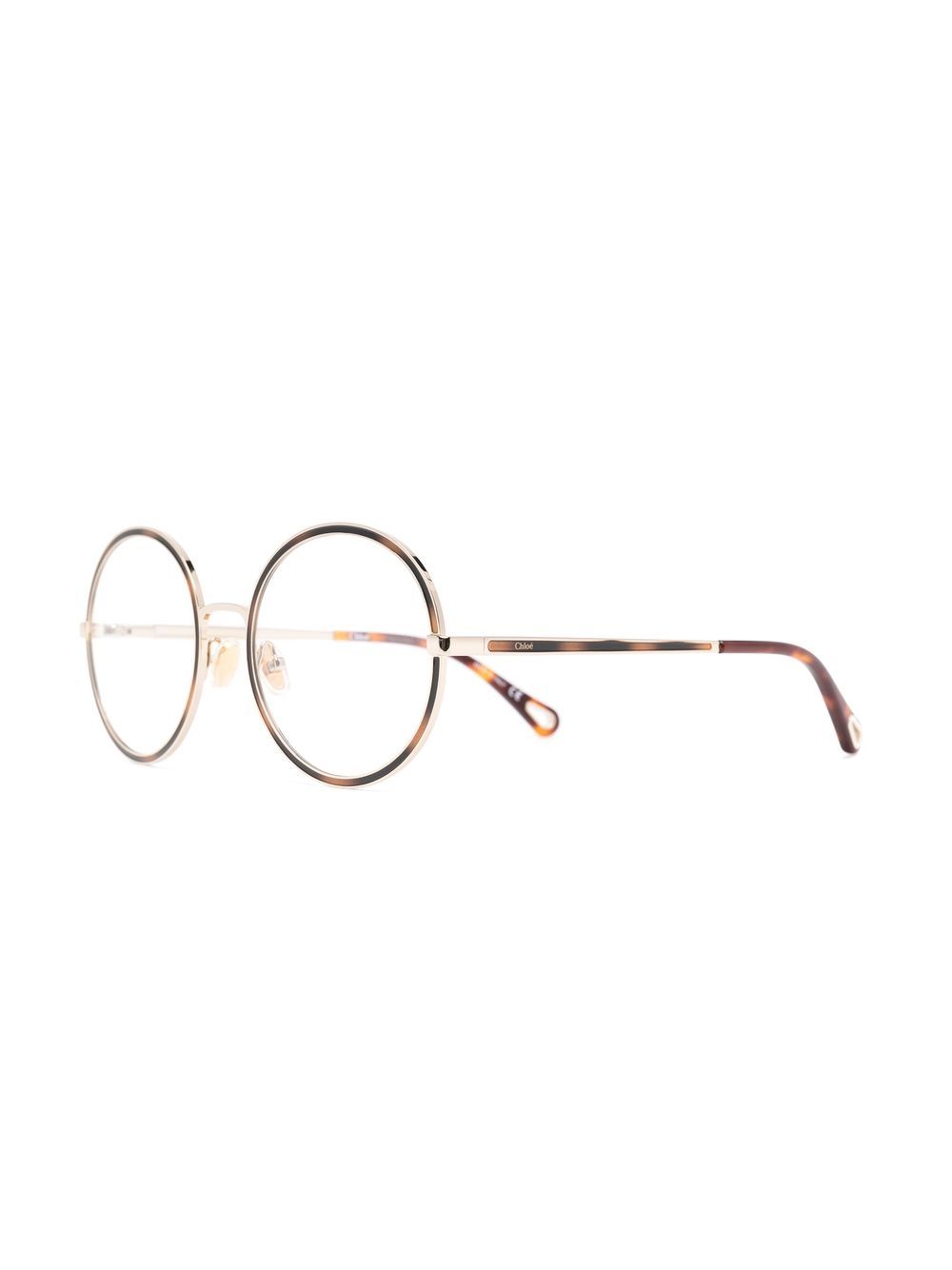 Chloé Eyewear Bril met rond montuur - Goud