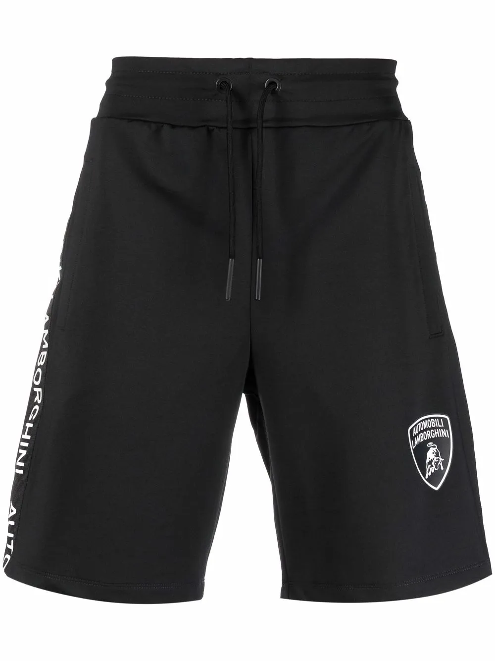 

Automobili Lamborghini shorts deportivos con logo estampado - Negro