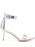 Gianvito Rossi metallic-effect leather sandals - Grey