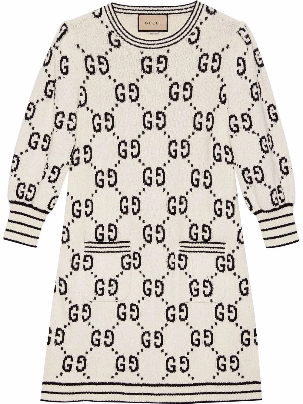 

Gucci vestido tejido con motivo GG - Blanco