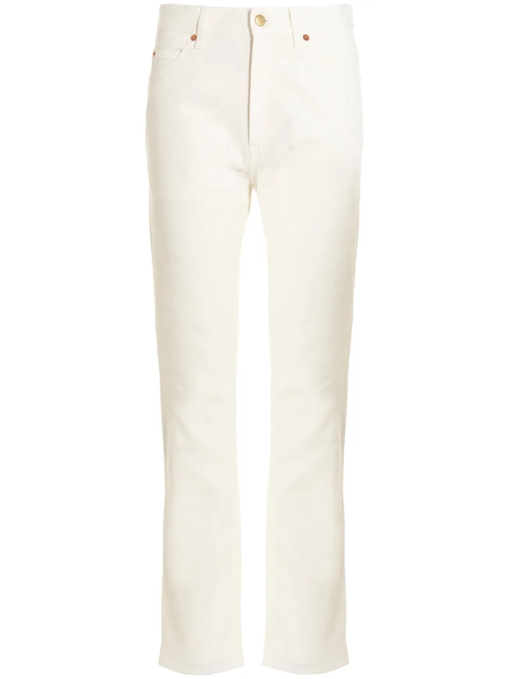 Horsebit straight-leg jeans