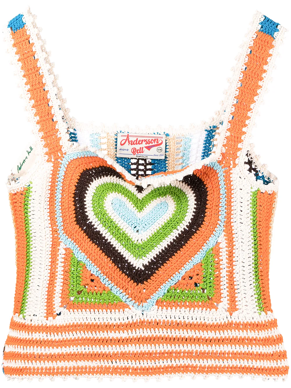 

Andersson Bell top love riri con corazón de crochet - Multicolor