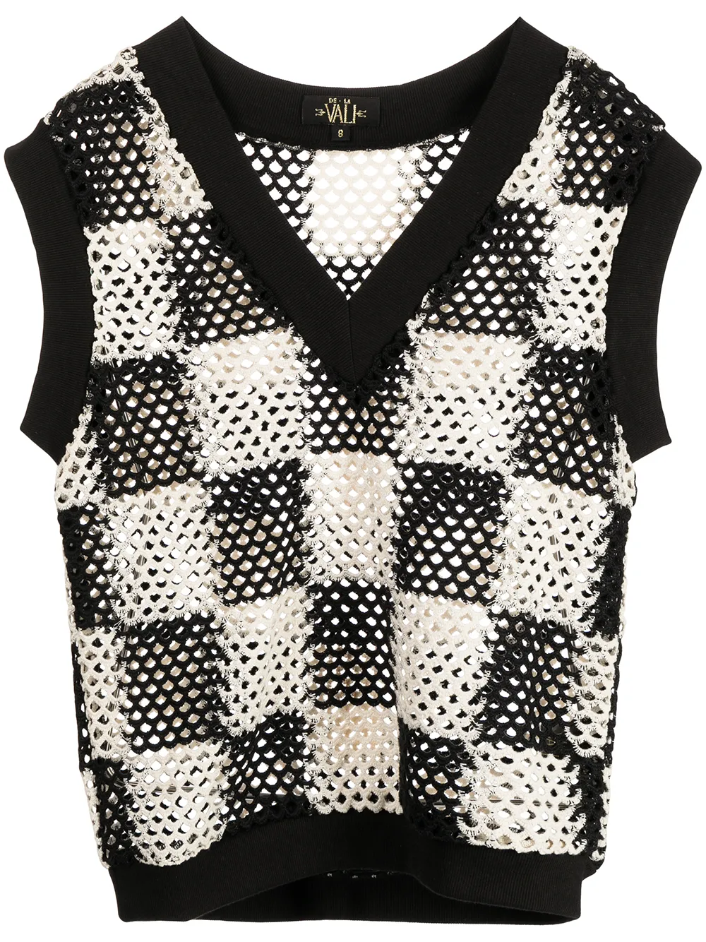 

De La Vali top rico de tejido - Negro