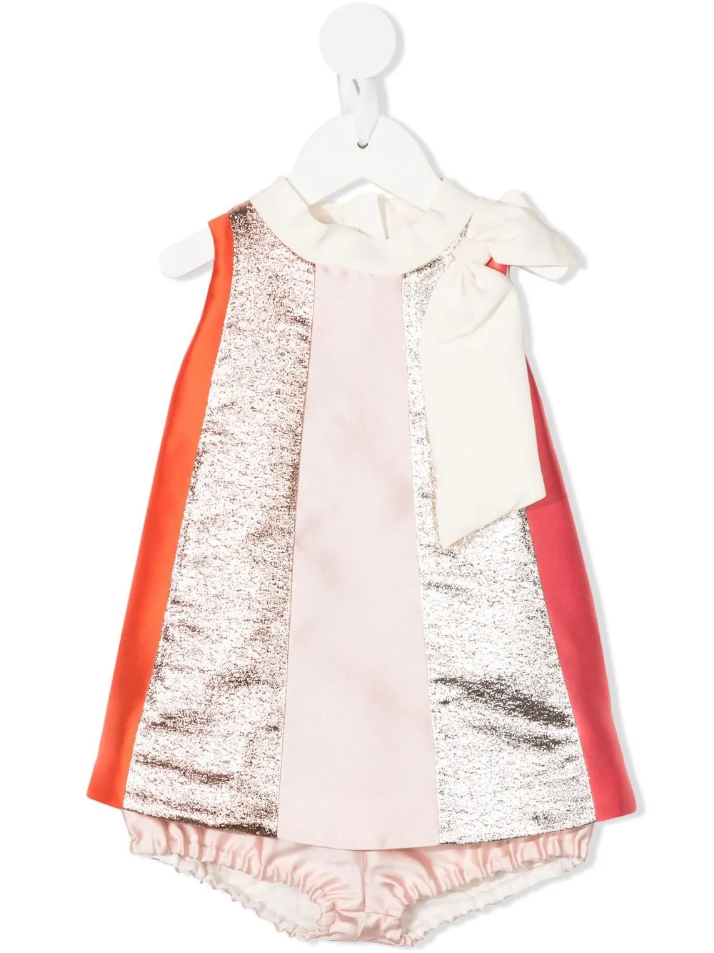 

Hucklebones London vestido sin mangas con paneles metalizados - Rosado