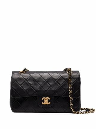 CHANEL Pre-Owned 1991-1994 Chevron Small Double Flap Shoulder Bag - Farfetch