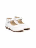 Gallucci Kids perforated leather ballerina shoes - White