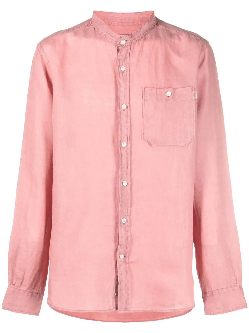 

Woolrich camisa con cuello mao - Rosado