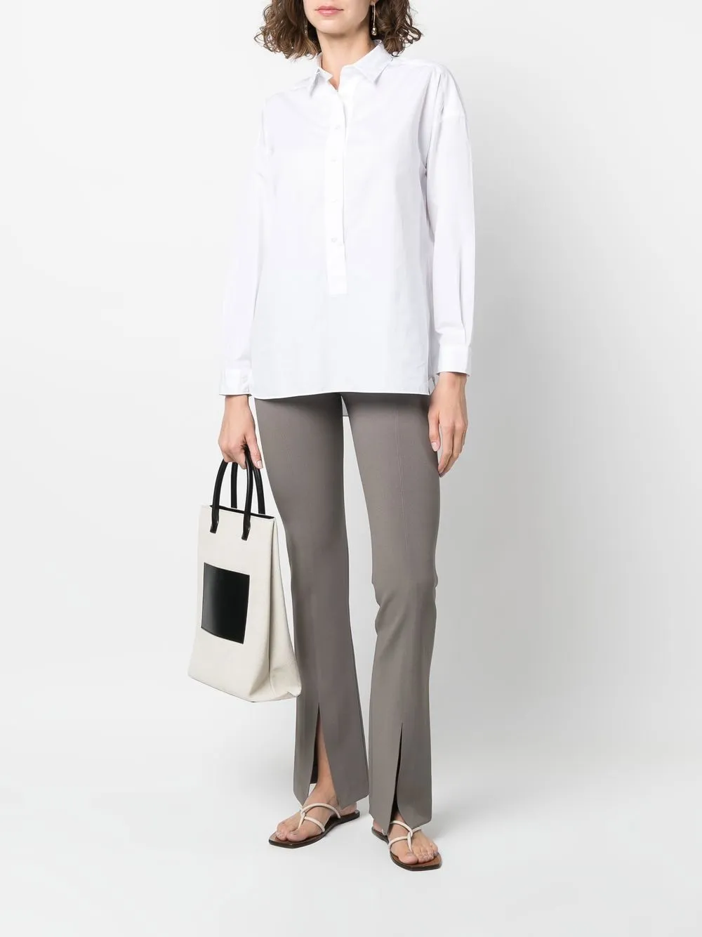 Finamore 1925 Napoli Blouse met lange mouwen - Wit