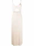 La Perla lace-panel V-neck nightgown - Neutrals