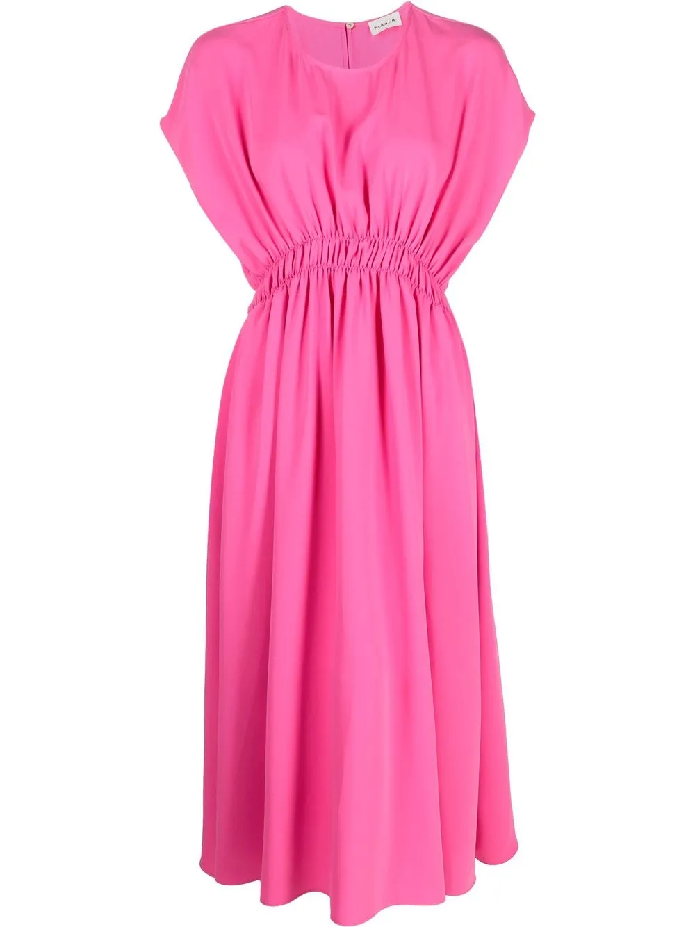

P.A.R.O.S.H. vestido corto fruncido - Rosado