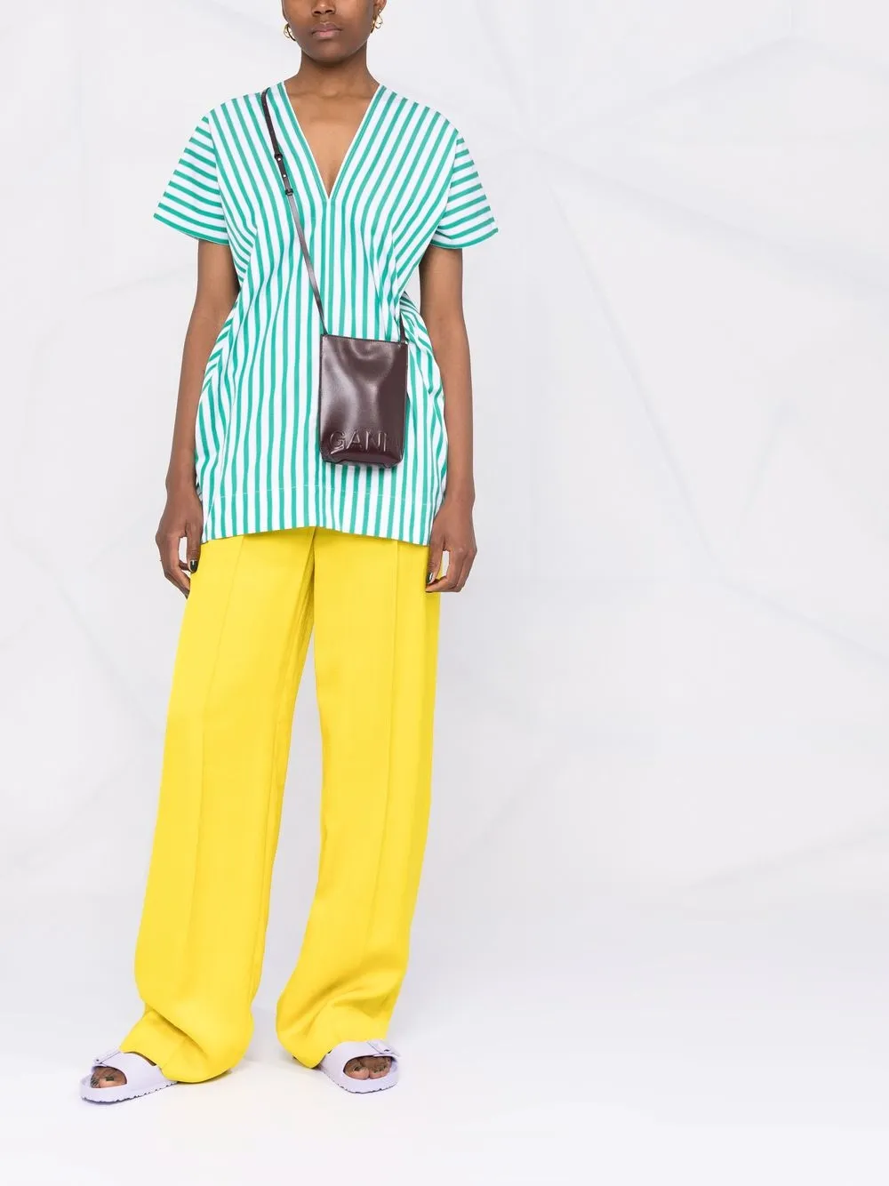 ganni mini crossbody logo bag