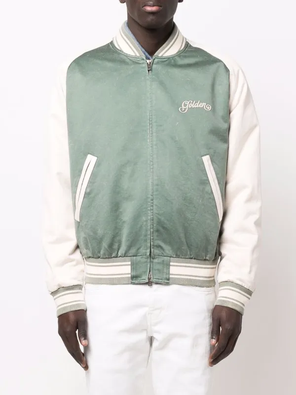 Golden Goose Deluxe Brand Men's Logo Zipped Bomber Jacket - Green