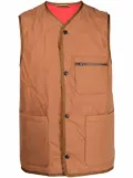 Paul Smith quilted wave gilet - Brown