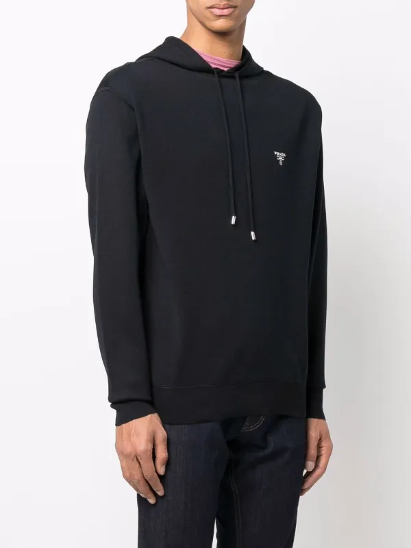 Prada Felpa Con Ricamo | Nero | FARFETCH IT Prada Felpa Con Ricamo | Nero | FARFETCH IT