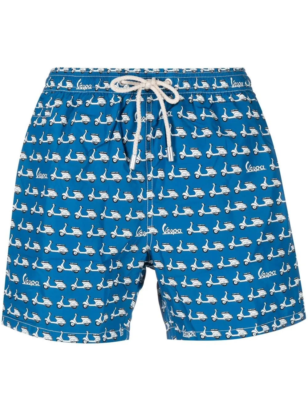 MC2 Saint Barth vespa-motif drawstring-waist swim shorts | Blue | Image 1