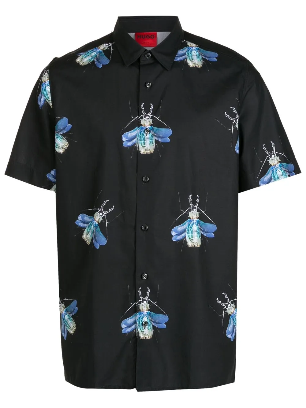 

HUGO graphic-print shirt - Blue