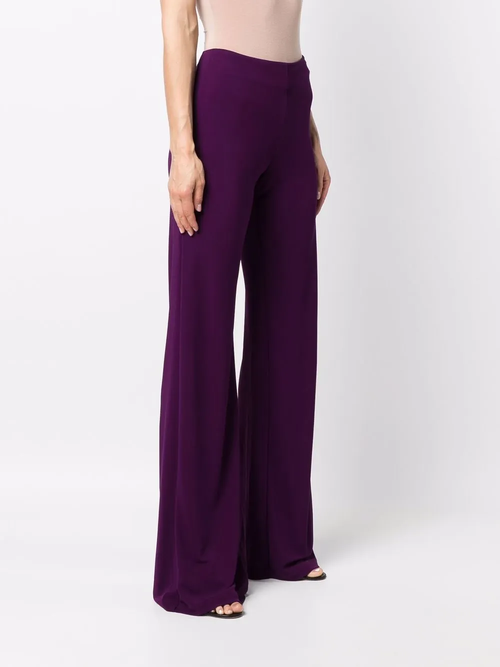 Alberta Ferretti Flared broek Paars
