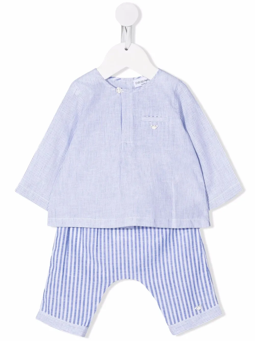 

Emporio Armani Kids set de dos piezas a rayas - Azul