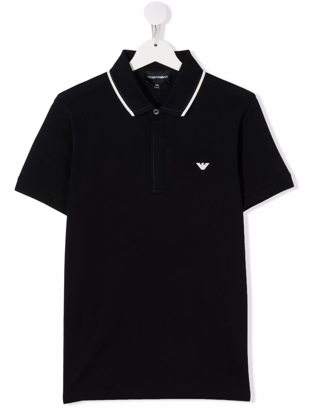 

Emporio Armani Kids playera tipo polo con logo bordado - Azul