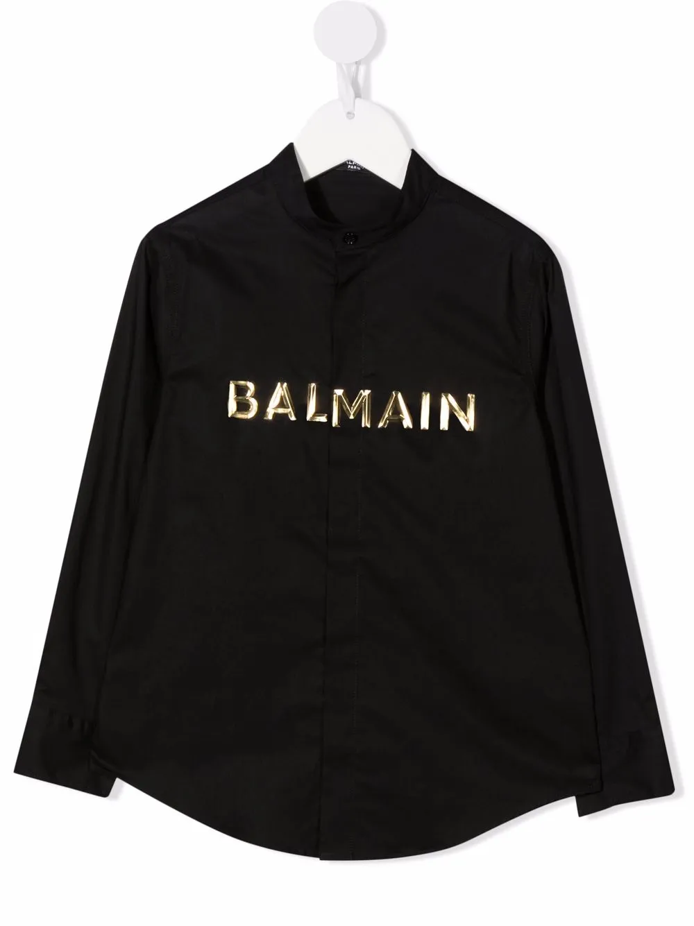 

Balmain Kids camisa con letras del logo - Negro