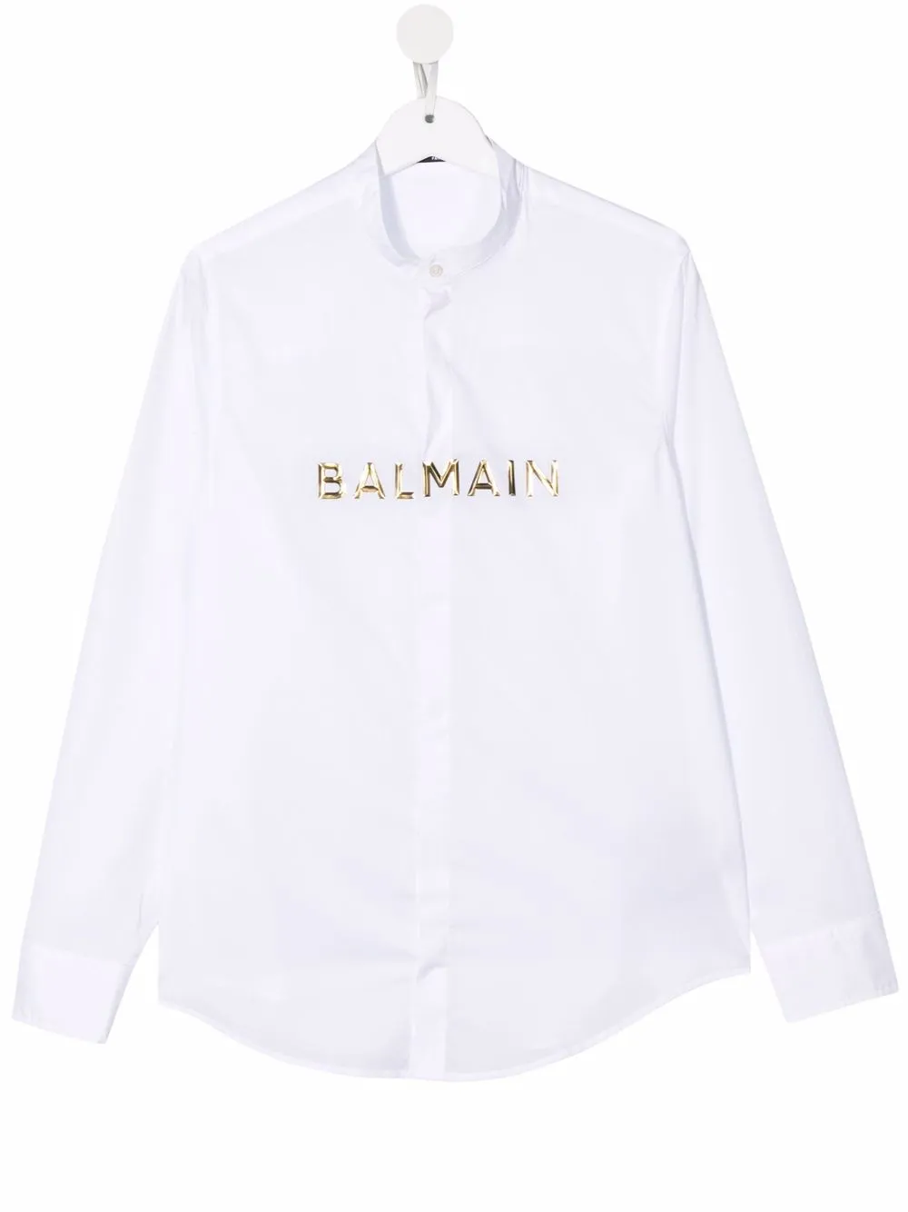 

Balmain Kids camisa con letras del logo - Blanco