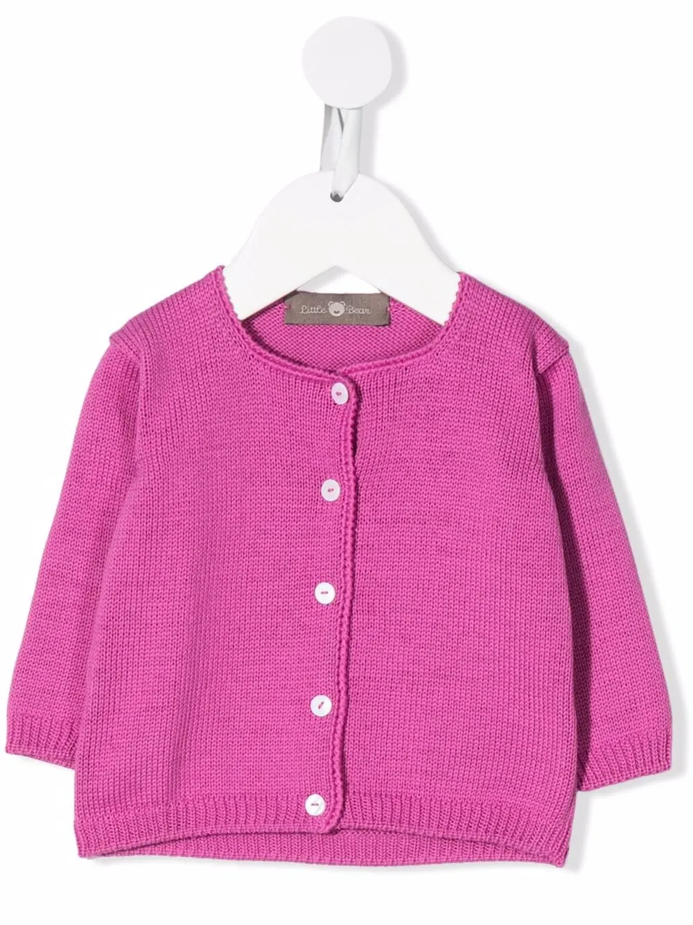 

Little Bear knitted button-up cardigan - Pink