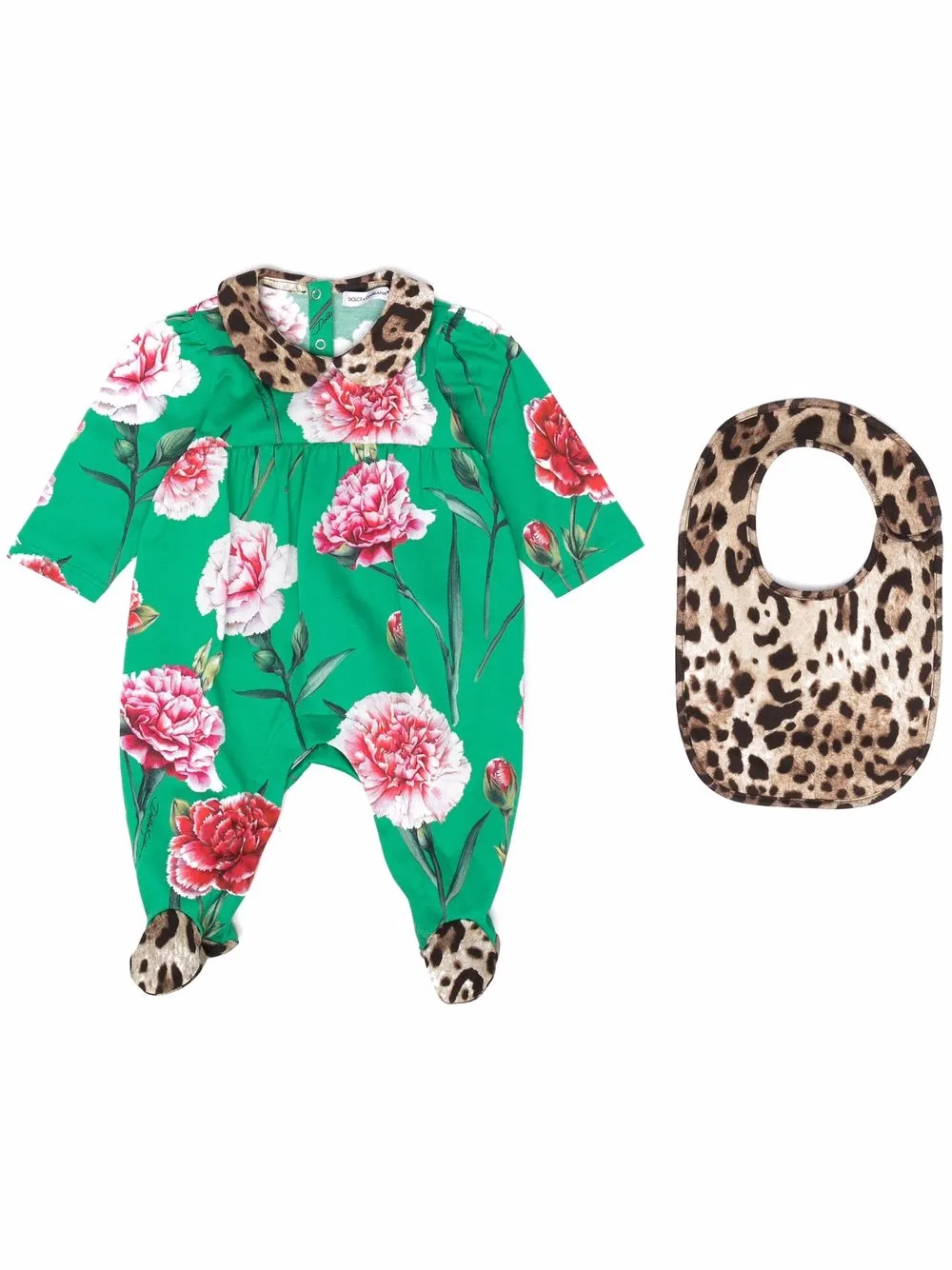 

Dolce & Gabbana Kids pijama con estampado floral - Verde