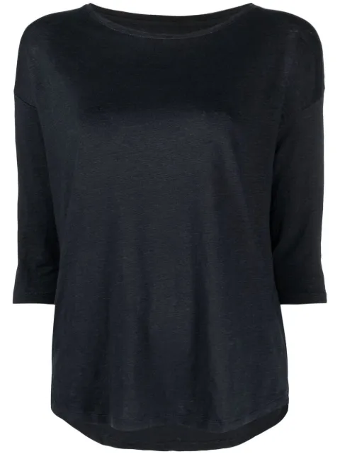 Majestic Filatures scoop-neck fine-knit top