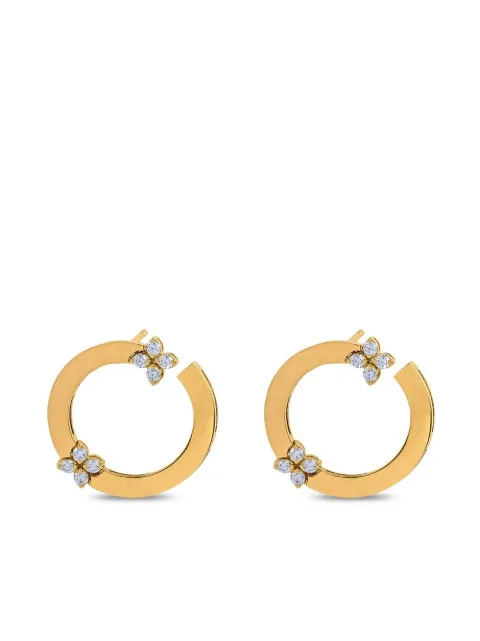 Roberto Coin 18kt yellow gold Love in Verona diamond earrings