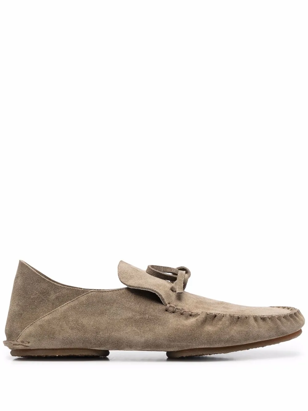 

Officine Creative tie-detail suede loafers - Green