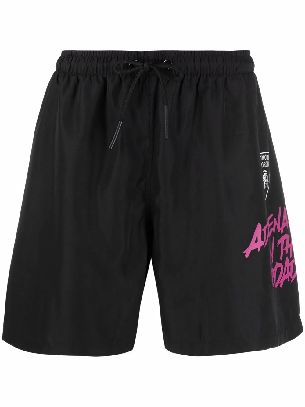 

Automobili Lamborghini shorts de playa con eslogan estampado - Negro