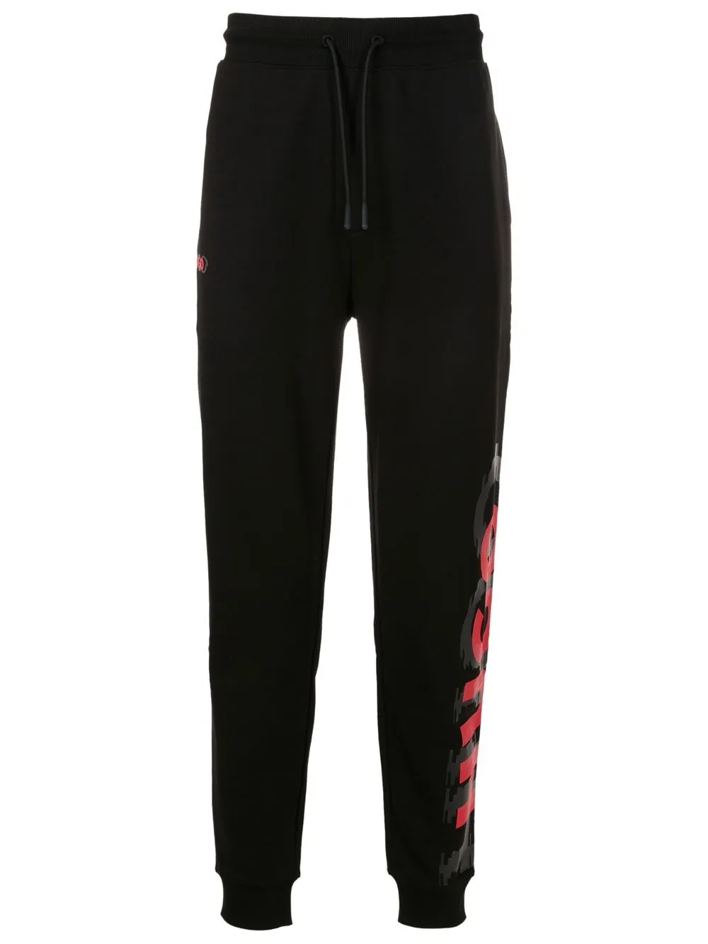 HUGO Calça de moletom Darlowe com estampa de logo | Preto | Image 1