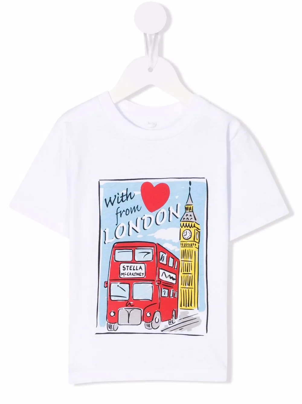 

Stella McCartney Kids playera con estampado London - Blanco