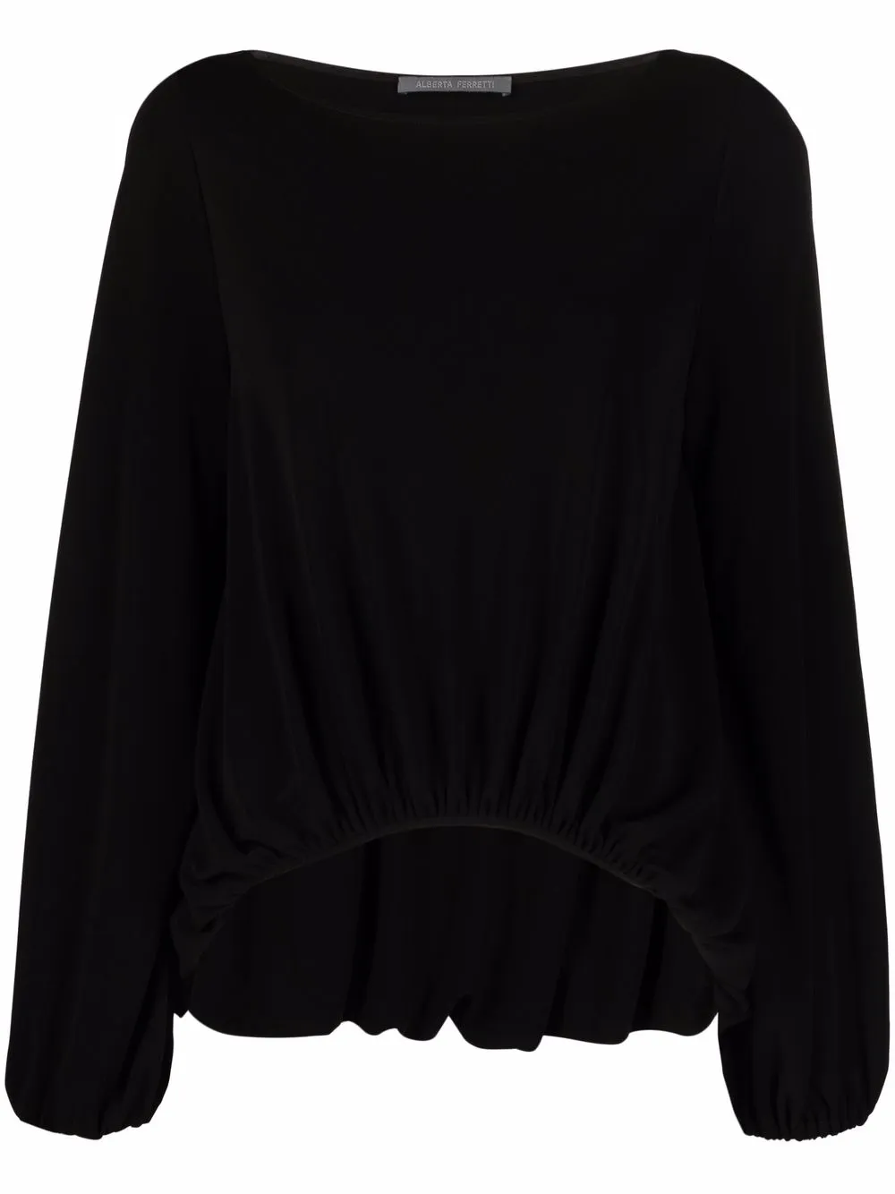 

Alberta Ferretti blusa con dobladillo redondeado - Negro