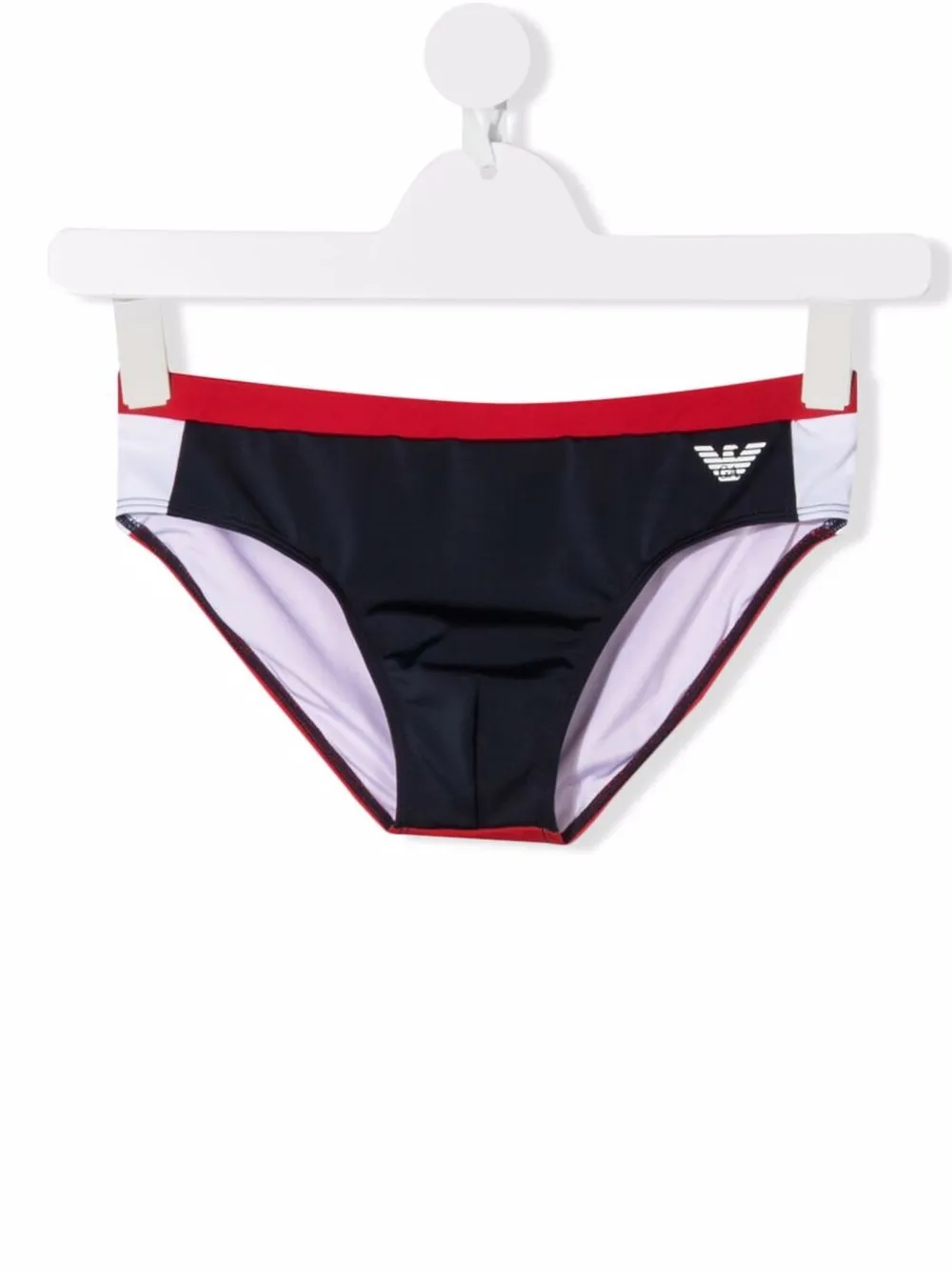

Emporio Armani Kids traje de baño con diseño color block - Azul