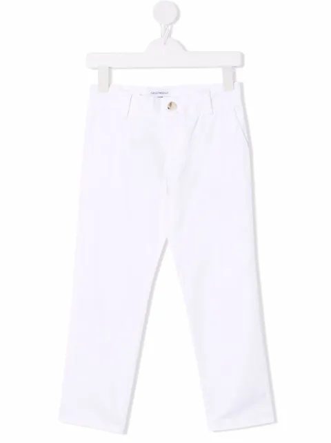 Emporio Armani Kids pantalon chino à coupe droite