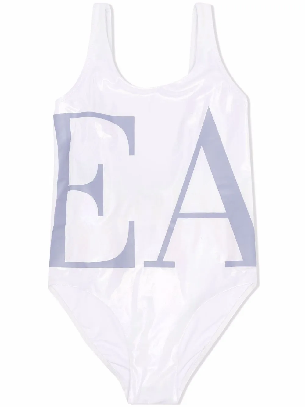 

Emporio Armani Kids traje de baño con logo estampado - Blanco