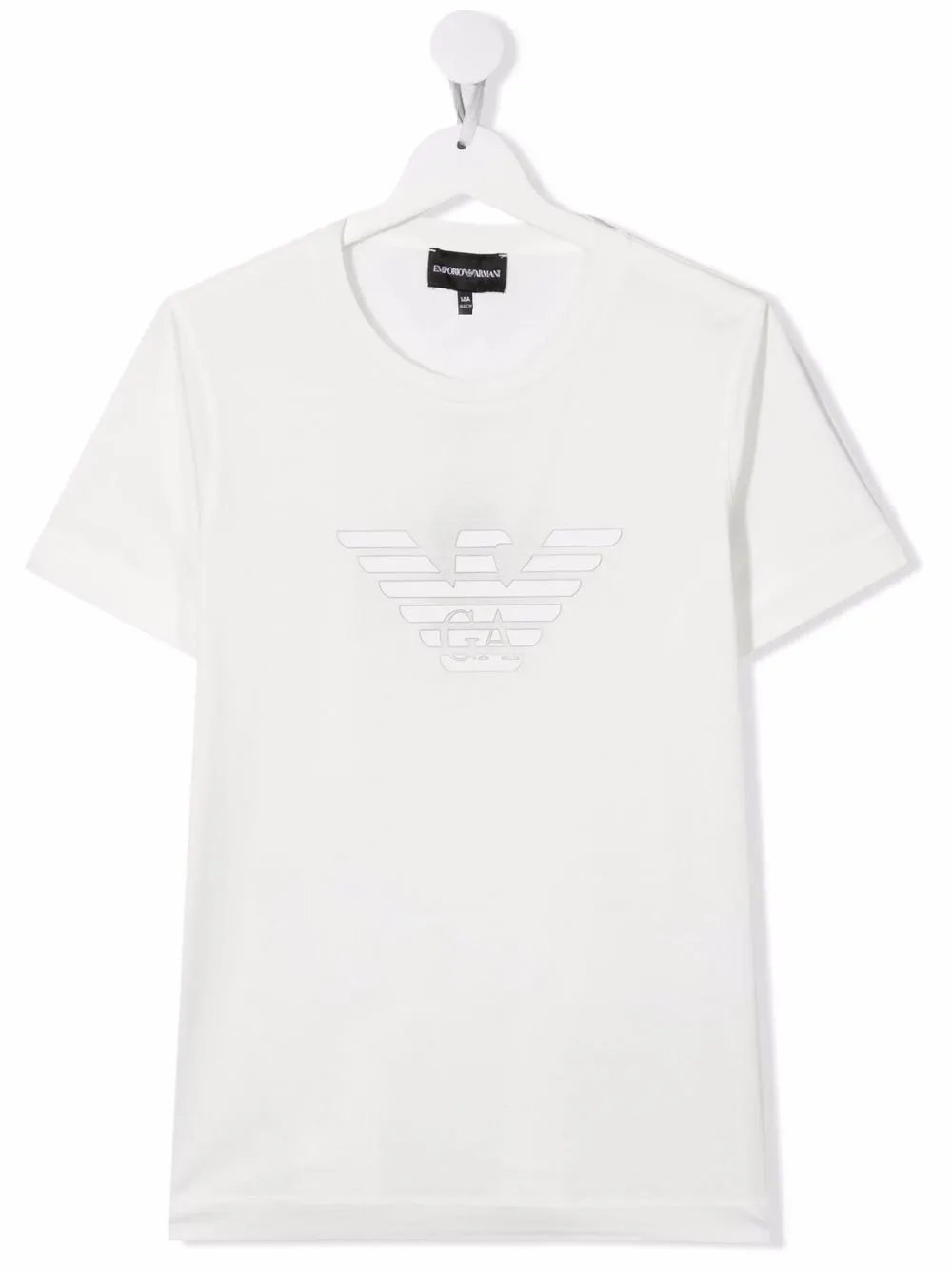 

Emporio Armani Kids playera con cuello redondo y logo - Blanco